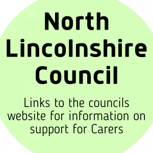 A link to the north lincolnshire council website for information on support for carers